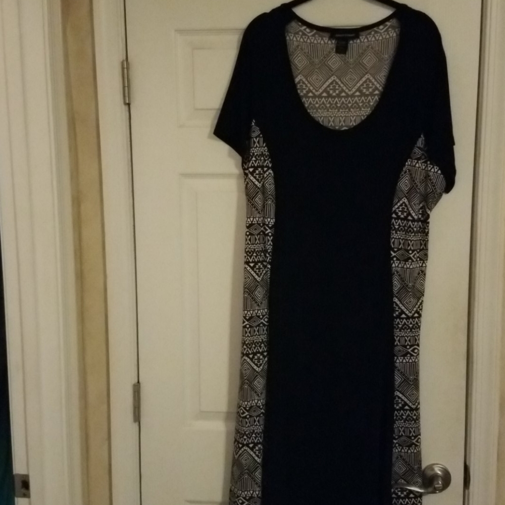 Black and white tie dress